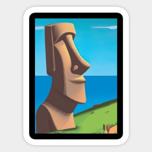 Moai Monumental Statues Sticker